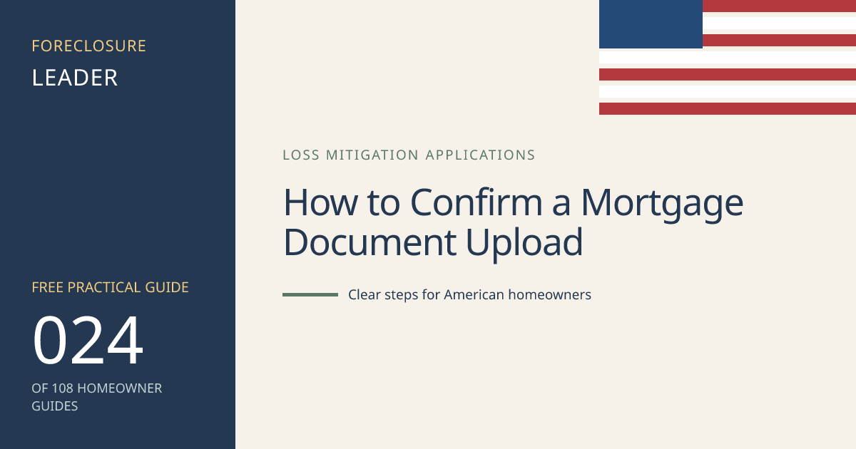 How to Confirm a Mortgage Document Upload: visual guide for U.S. homeowners