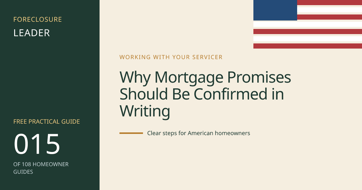 Why Mortgage Promises Should Be Confirmed in Writing: visual guide for U.S. homeowners