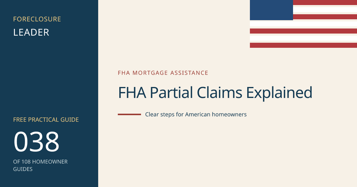 FHA Partial Claims Explained: visual guide for U.S. homeowners
