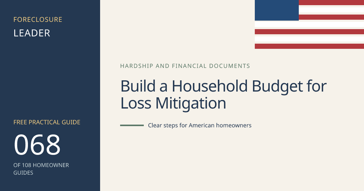 Build a Household Budget for Loss Mitigation: visual guide for U.S. homeowners