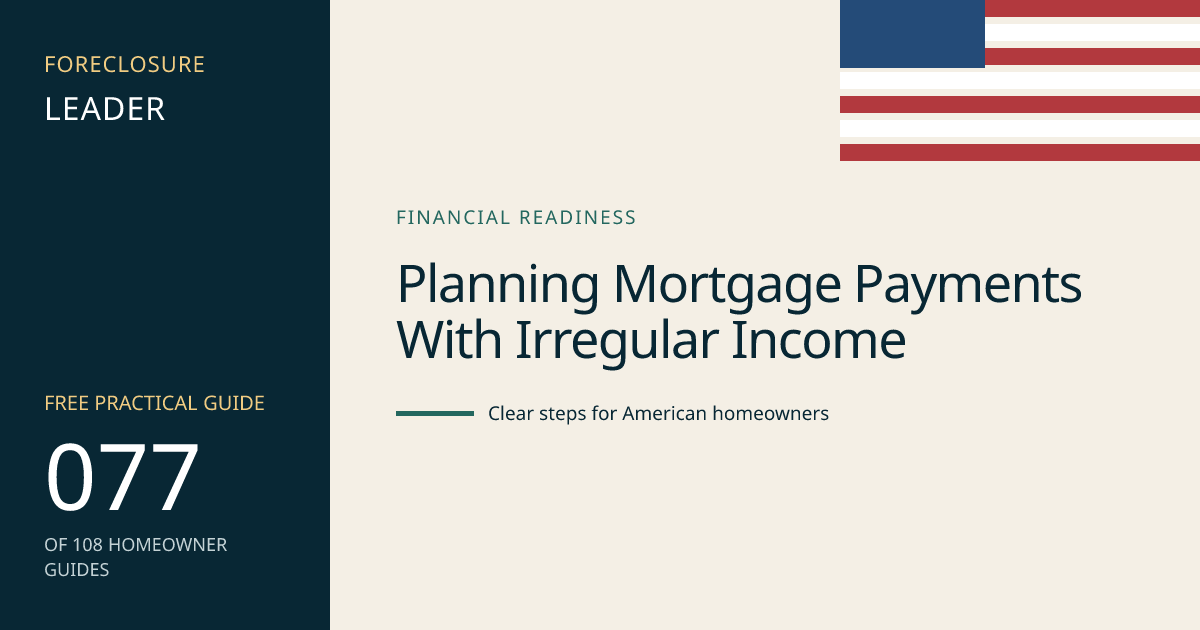 Planning Mortgage Payments With Irregular Income: visual guide for U.S. homeowners