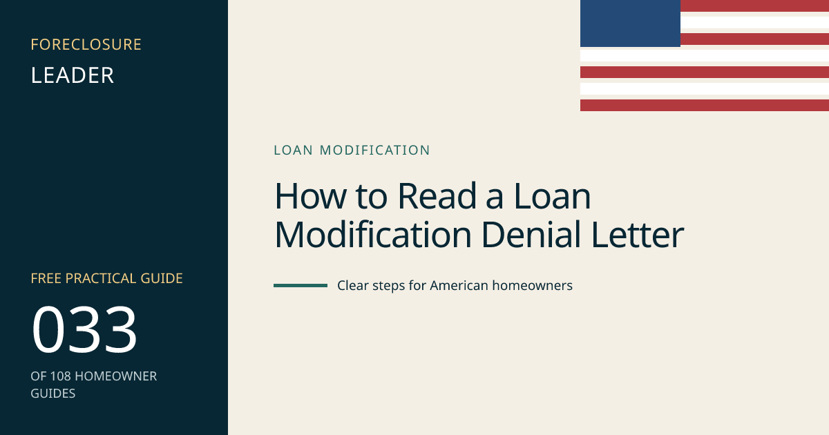 How to Read a Loan Modification Denial Letter: visual guide for U.S. homeowners