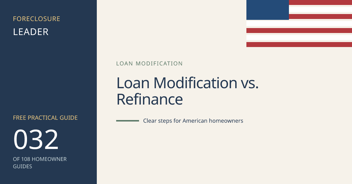 Loan Modification vs. Refinance: visual guide for U.S. homeowners