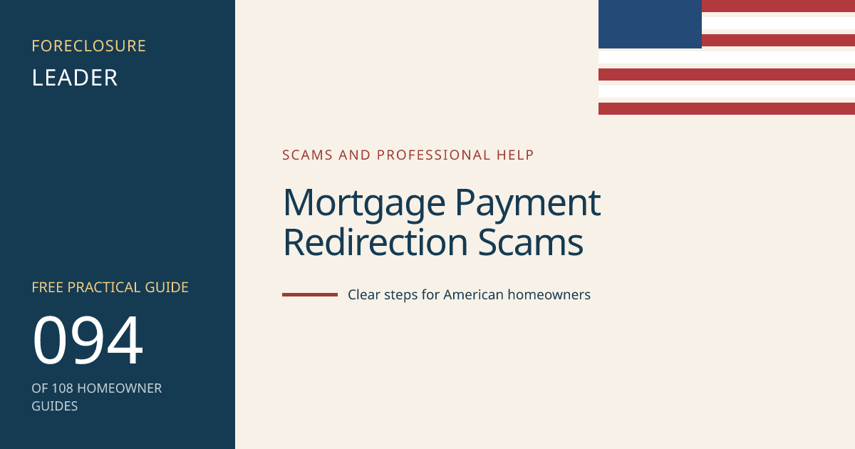 Mortgage Payment Redirection Scams: visual guide for U.S. homeowners