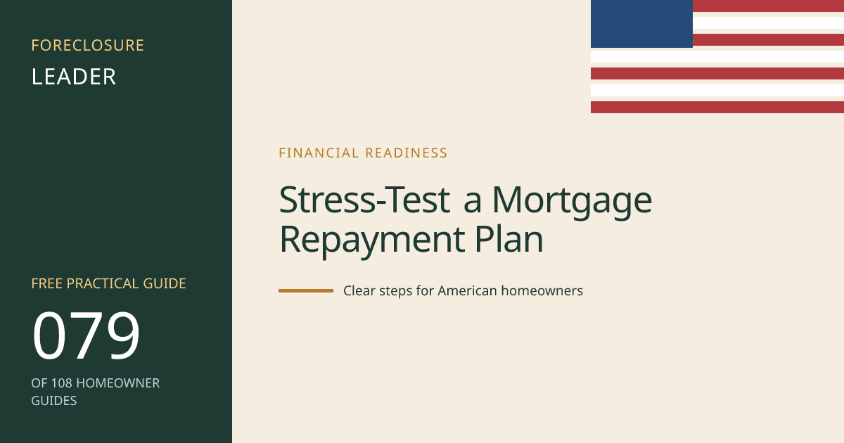 Stress-Test a Mortgage Repayment Plan: visual guide for U.S. homeowners