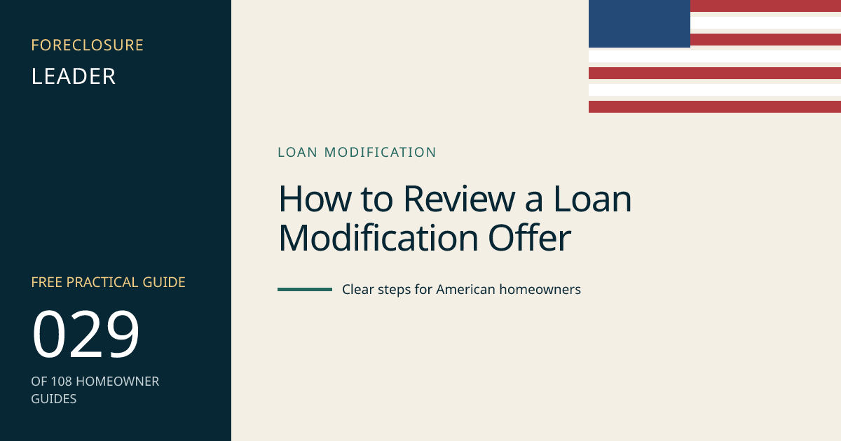 How to Review a Loan Modification Offer: visual guide for U.S. homeowners
