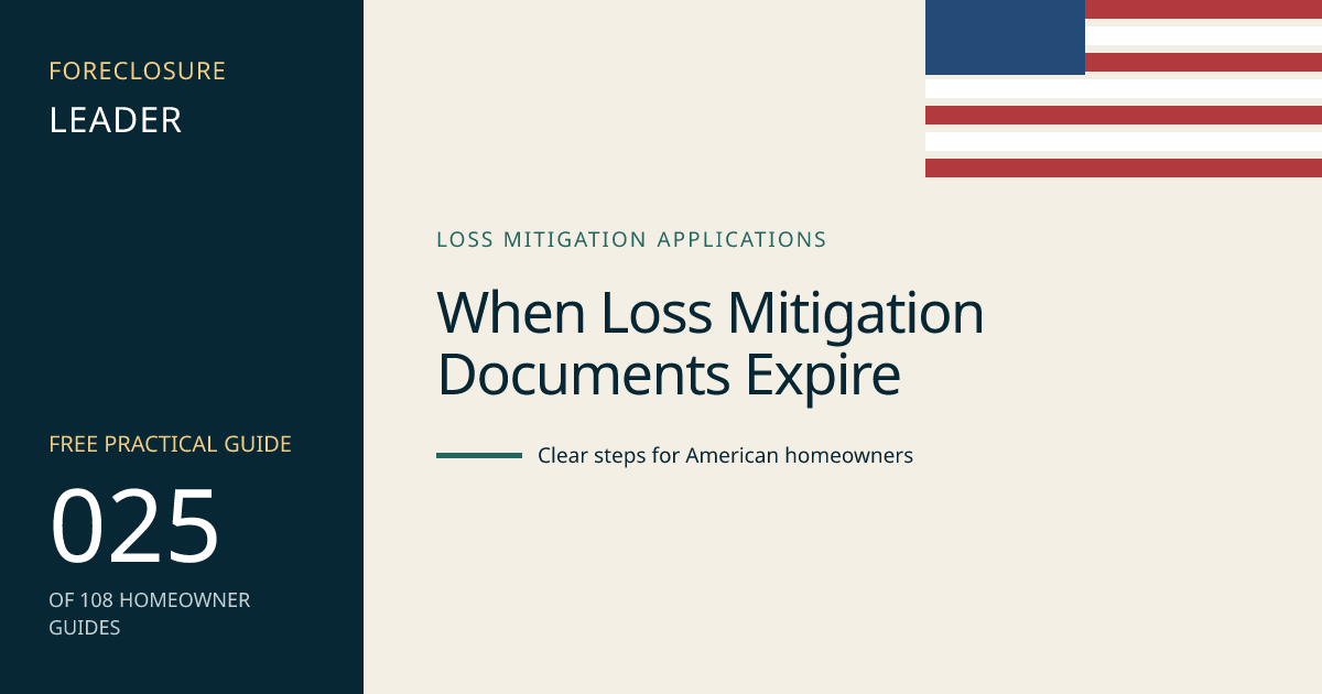 When Loss Mitigation Documents Expire: visual guide for U.S. homeowners