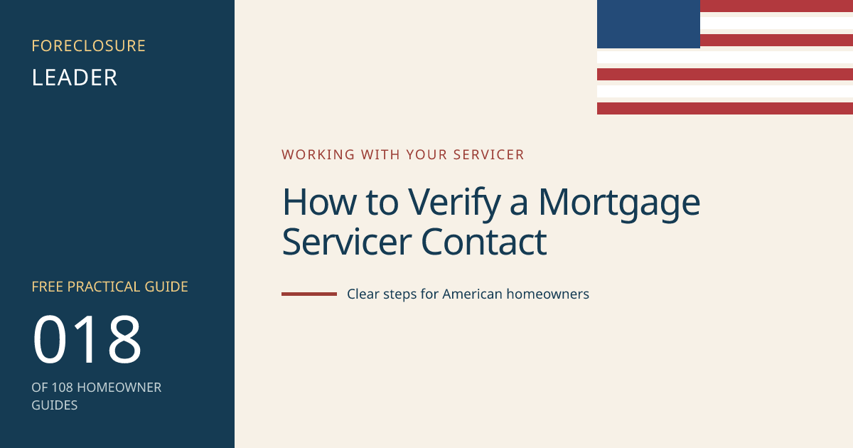 How to Verify a Mortgage Servicer Contact: visual guide for U.S. homeowners