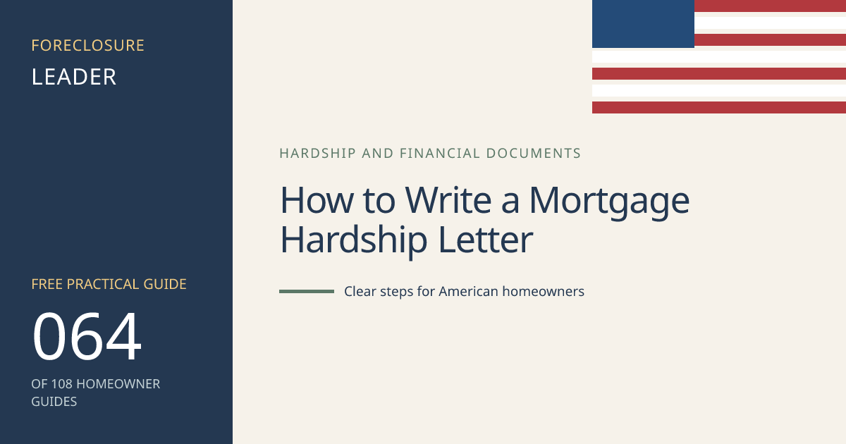 How to Write a Mortgage Hardship Letter: visual guide for U.S. homeowners